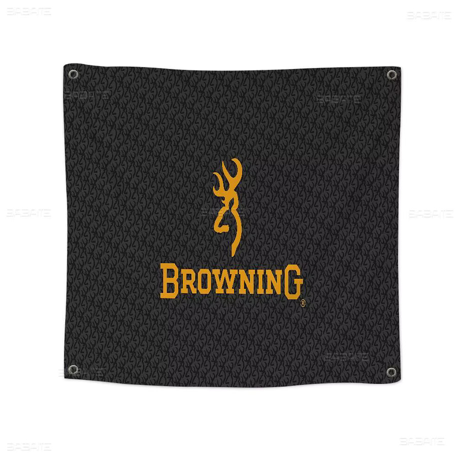 B-Browning Campingflagge mit Logo-Bannerdruck in Schwarz, rechteckig und aus Textil - Bild 2
