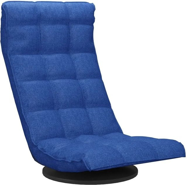 vidaXL Bodenstuhl drehbar in Blau aus Stoff für das Esszimmer - Bild 1