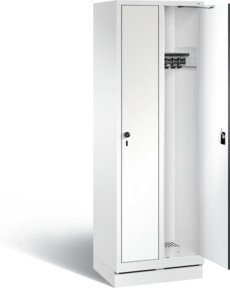 C+P Garderobenschrank Evolo in Weiß mit Verkehrsweißem Korpus, H x B x T: 180 x 61 x 50 cm - Bild 1