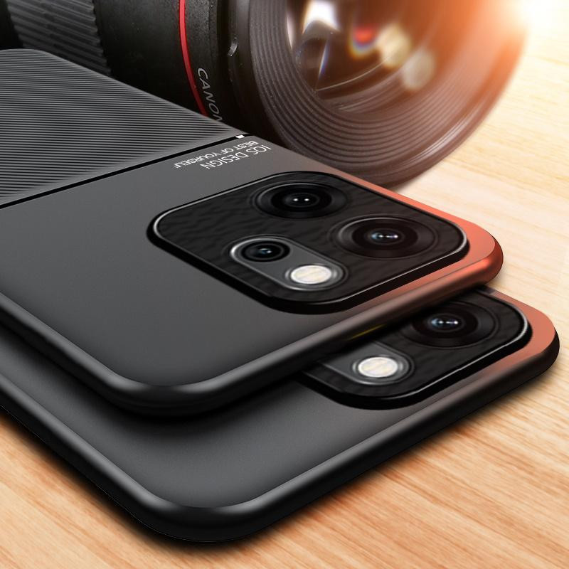 Magnetische Lederhülle für OPPO Reno 14F 13F 12F 11F 11 12 14 Pro 5G mit weicher Silikon-Rückseite in Schwarz - Bild 2
