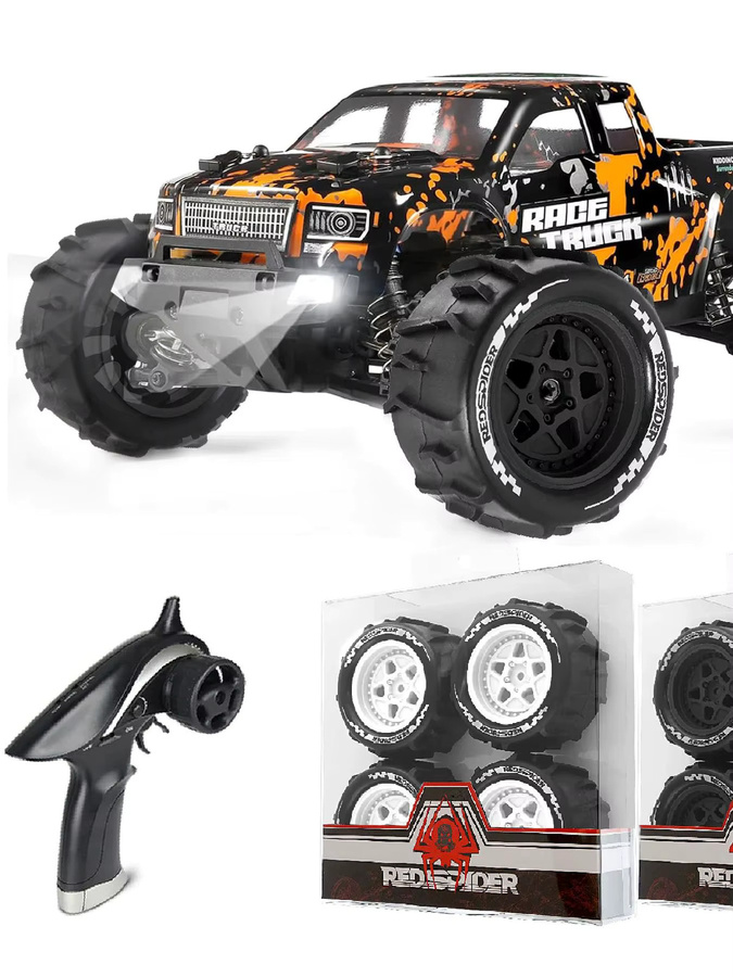 RED SPIDER Schnee- und Sandschlamm-Offroad-Reifen, Rad, 1:18, Schwarz - Bild 6