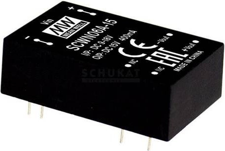 Mean Well SCWN06C-15 DC/DC-Wandlermodul 6W 400mA Schwarz - Bild 1