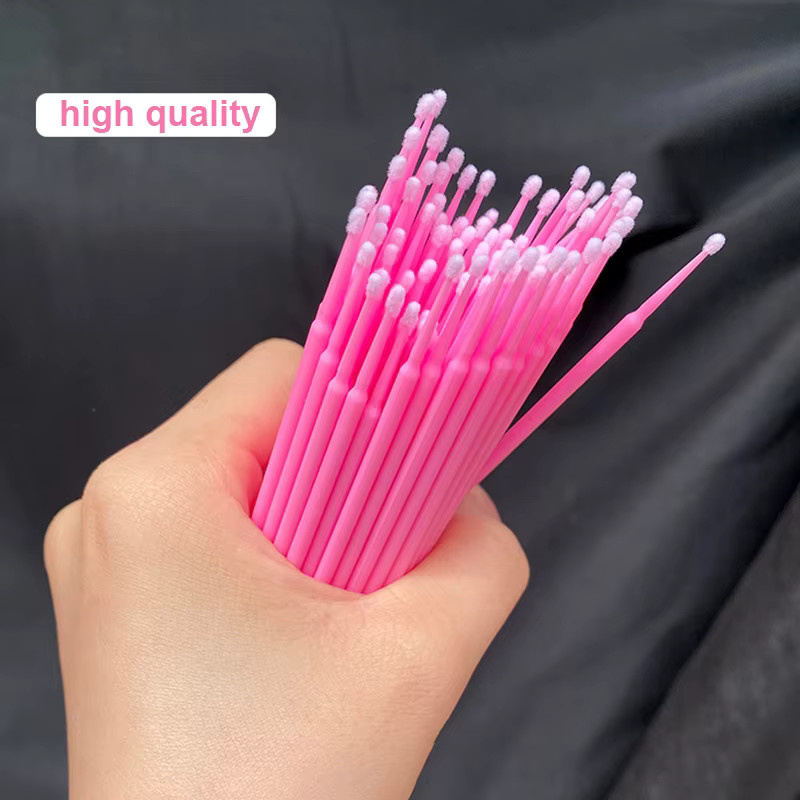 kekelala Wimpern Reinigungspinsel, 100 Stück, Micro Baumwolle Tupfer - Bild 5