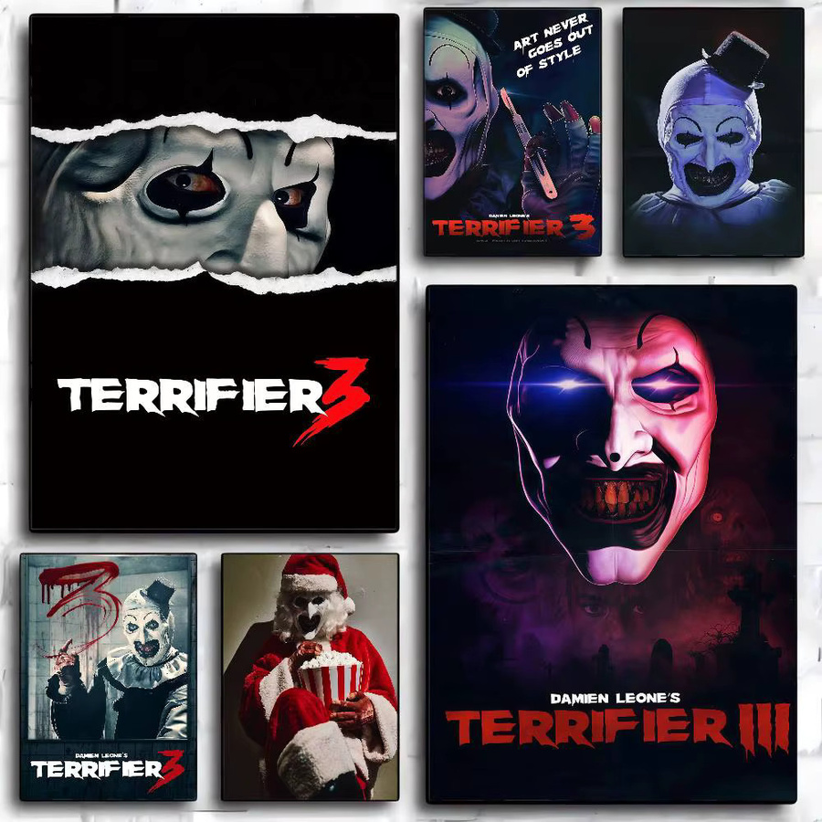 Halloween Terrifier Horrorfilm Anime Poster als selbstklebendes Kunstwerk in Mehrfarbig für deine Raumdekoration - Bild 2