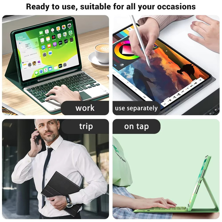 Tastaturhülle mit Hintergrundbeleuchtung für Samsung Galaxy Tab A8 10.5, S6 Lite 10.4, S7 Plus, S7 FE, S8 Plus 12.4 Zoll und 11 Zoll Tablet-Schutzhülle - Bild 3