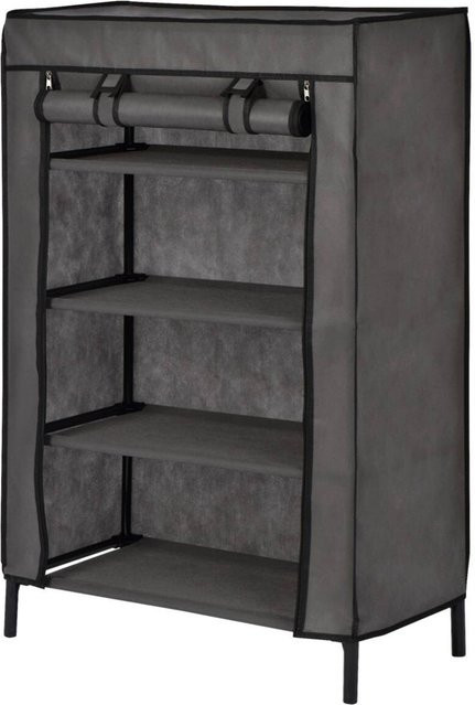 POCOline Schuhregal aus Metall in Dunkelgrau, B/H/L: 30 x 92 x 60 cm - Bild 1