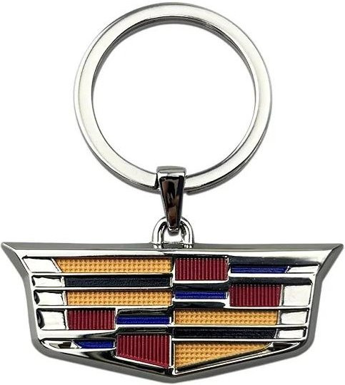 Cadillac Schlüsselanhänger Leder, Legierung, grau, Unisex - Bild 1