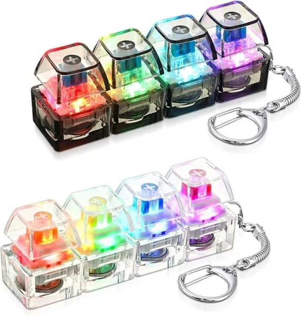 LED-Tastatur Schlüsselanhänger Kristall Clicker, Unisex - Bild 1