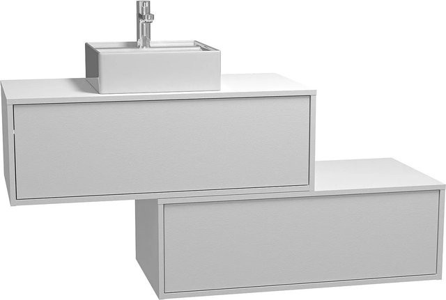 Vente-unique Einzelwaschtisch Teana in Weiß, Breite: 94 cm, Tiefe: 32 cm, Höhe: 32 cm - Bild 1