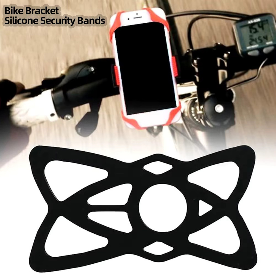 EXSKOF Elastisches Schutznetz Handyhalter Tether Mount in Schwarz mit Silikon-Sicherheitsbändern für iPhone, Samsung und Mi Smartphones - Bild 4