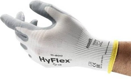 Ansell HyFlex Nylon Arbeitshandschuh mit Nitrilbeschichtung in Weiß, Größe XXL - Bild 1