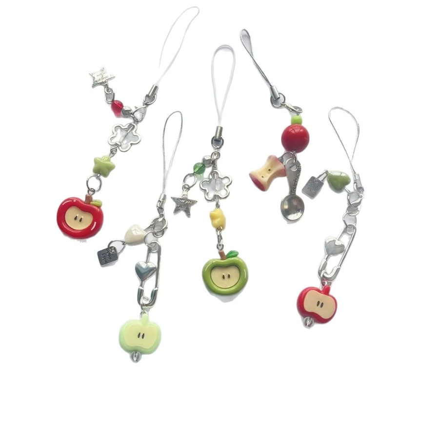 Cartoon Kristall Perle Anhänger für Apple AirPods und iPhone als Anti-Verlust Armband und Lanyard in Multicolour - Bild 2