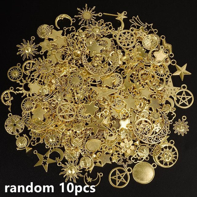 Binchi Outdoor Product Anhänger, Sonne Mond Stern, Messing, Gold, Damen - Bild 1