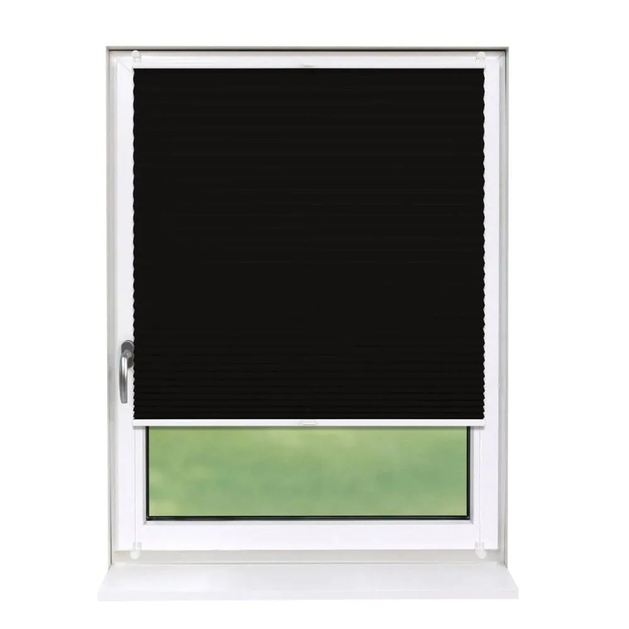 Deco-Raum Plissee Basic Klemmfix ohne Bohren, Schwarz, Blickdicht, B: 80 cm, H: 210 cm - Bild 2