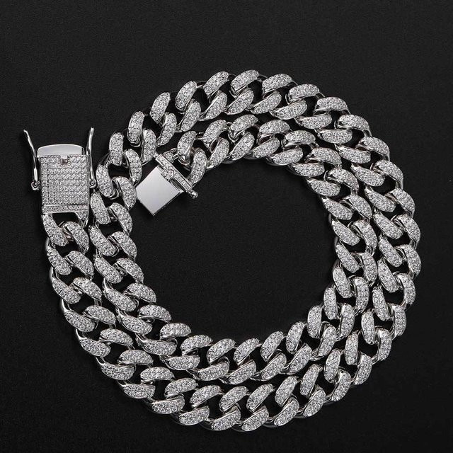 Allbestart Halskette, Kupfer, Zirkonia, Silber, 40 cm, Herren - Bild 1