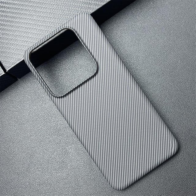 Stoßfeste Ultra-Dünne Hartschalen-Hülle mit Carbonfaser-Textur für Xiaomi Redmi K80 in Grau - Bild 1