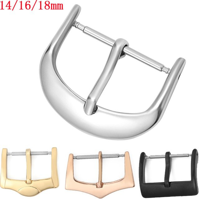 OAKCHARM Uhrenarmband-Schnalle, Edelstahl, Silber, Unisex, 14/16/18mm - Bild 1