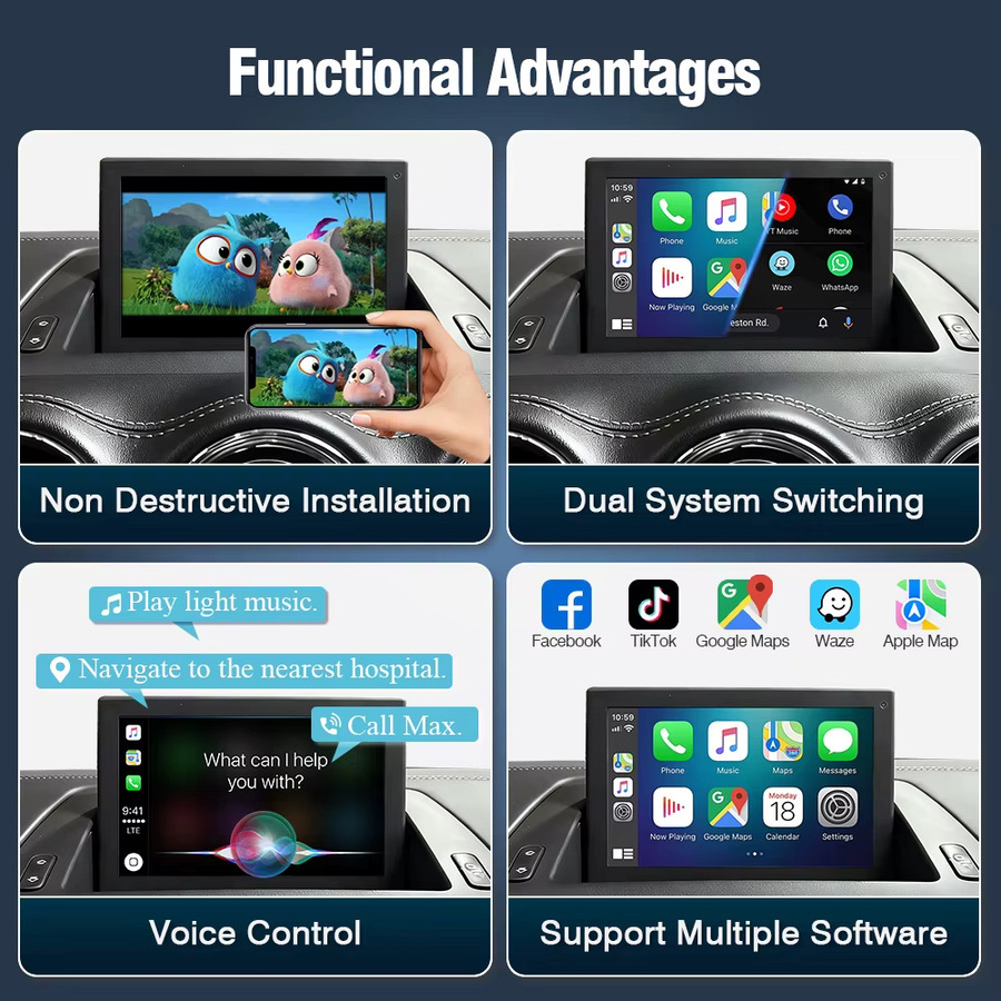 AUTOTOP Kabelloses CarPlay und Android Auto Interface Nachrüst-Kit für Peugeot Citroen DS RNEG NG4 RNEG2 - Bild 4