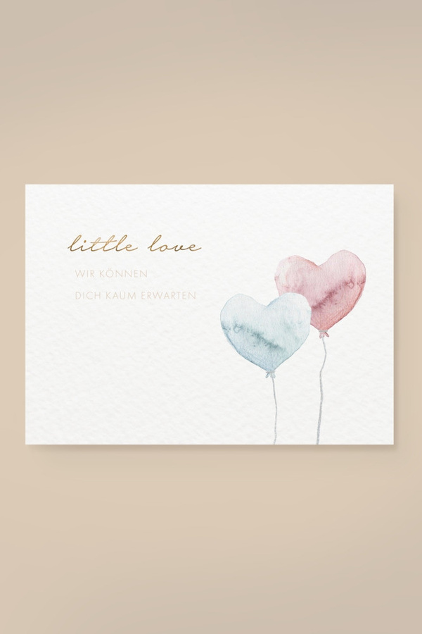 Leevje Postkarte Little Love in Weiß - Bild 1