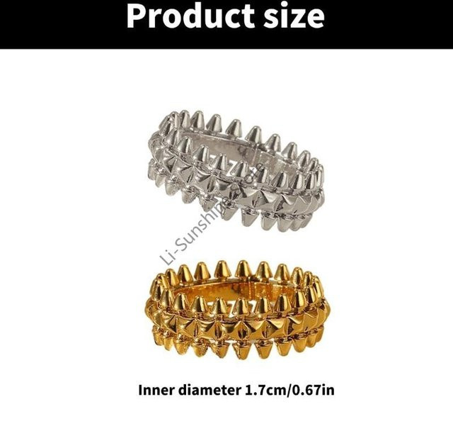 Ring Edelstahl, Textur, silber, Damen, verstellbar - Bild 1