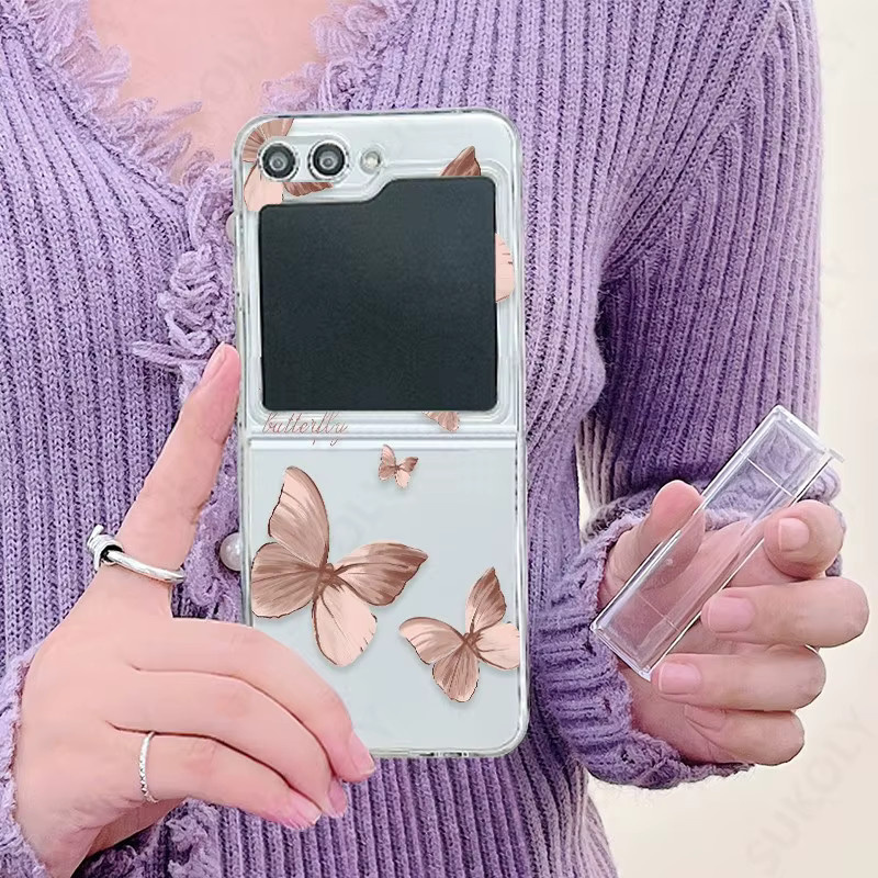 Schutzhülle mit Schmetterlingsmuster für Samsung Galaxy Z Flip 8 und Galaxy Z Flip 6 aus hartem PC - Bild 5