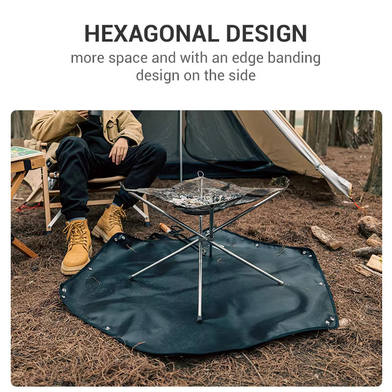 WESTTUNE Outdoor Feuerfeste Matte aus Fiberglas als Anti-Flamme Isolierung für Camping und Grill - Bild 3