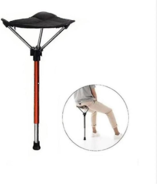 First Club Tragbarer einziehbarer Klapphocker für Outdoor und Garten in Rot - Bild 1