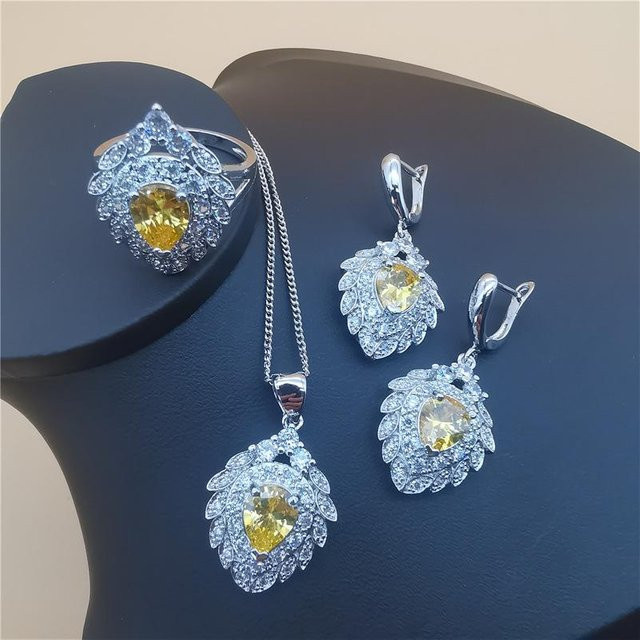 YIRAN Jewelry Schmuck-Set, Kupfer, Silber, Zirkonia, Unisex, Erdbeere - Bild 1