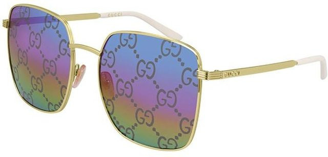 Gucci GG0802S Sonnenbrille, Metall, Vollrand, quadratisch, Unisex, grau - Bild 1
