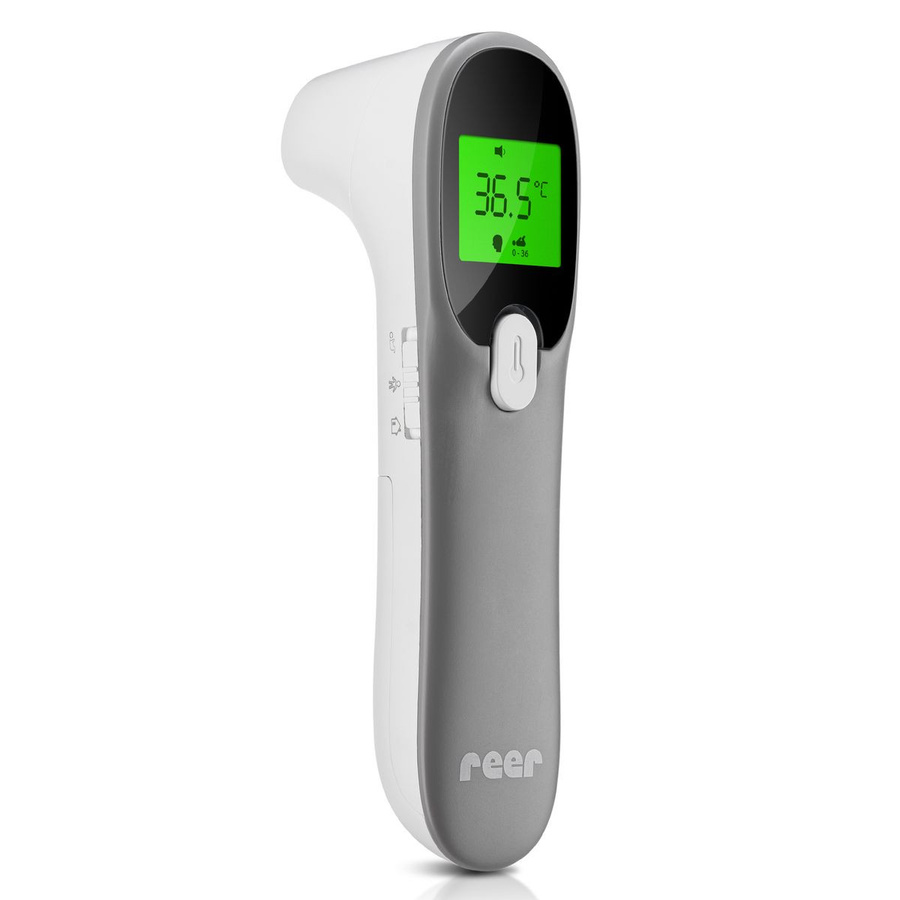 Reer 4in1 Infrarot-Fieberthermometer Colour MaxTemp für Ohr- und Stirnmessung in Weiß Grau - Bild 4