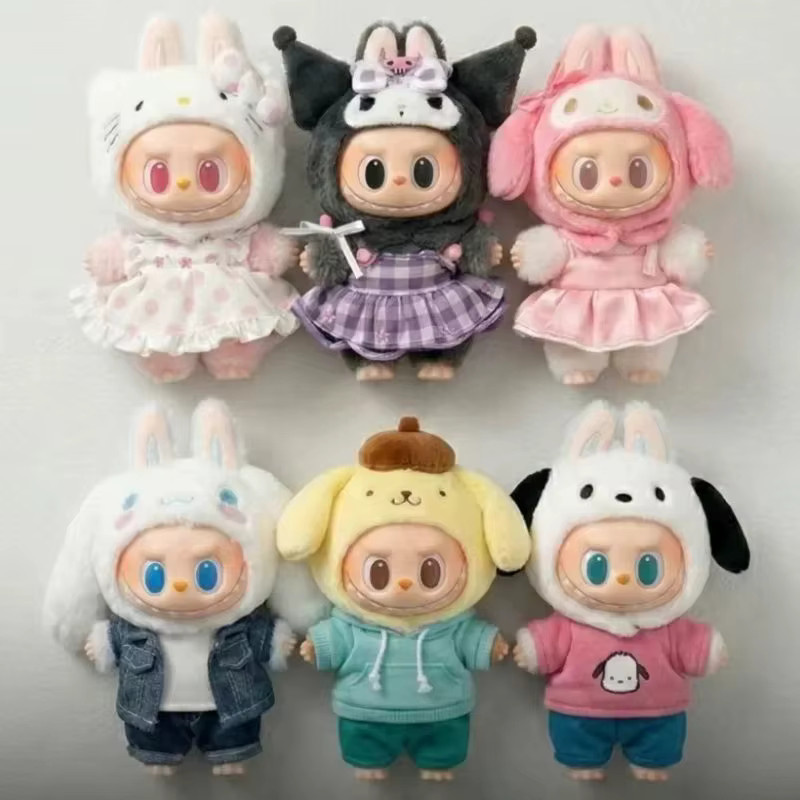 POPMART The Monsters Labubu Sanrio Family Hello Kitty Kuromi Blind Box, Anhänger - Bild 2