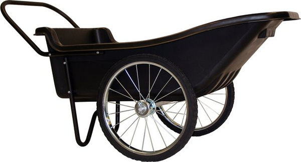 Polar Schubkarre Premium Schwarz 283 l B/H/T: 74 x 74 x 165 cm