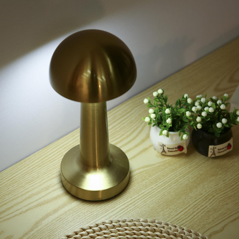 Neoglint Retro Metall Tischlampe in Gold/Messing mit Touch Control, dimmbarer LED und Akkubetrieb - Bild 3