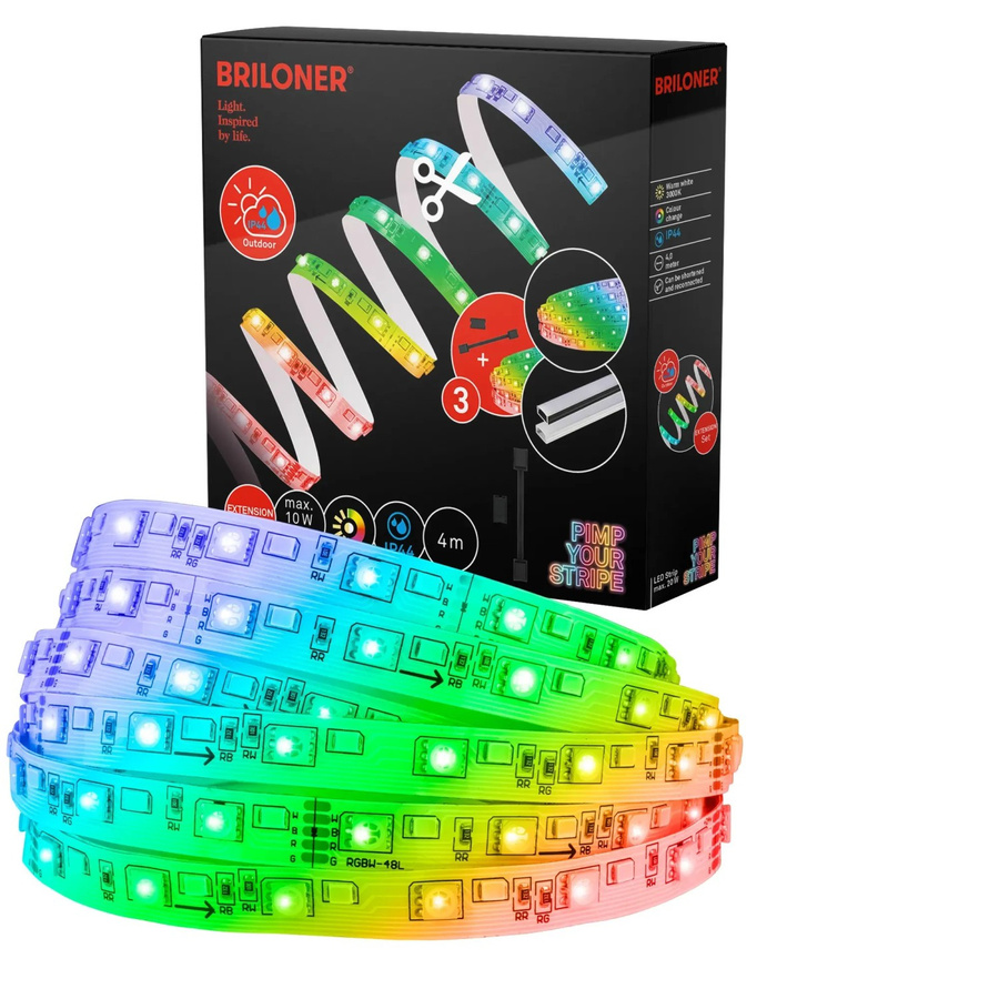 Briloner Pimp your Stripe LED-Band Erweiterungs-Set RGBW IP44 4 m Multicolor und Weiß - Bild 2