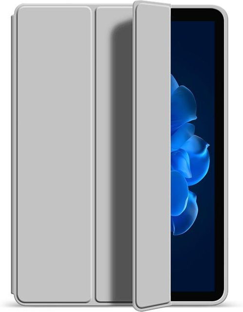 Silikonhülle für iPad Pro 11 (1. bis 4. Generation) und iPad Air 4, 5, 6, 7 (10,9 Zoll) mit Smart Cover Funktion in Grau - Bild 1