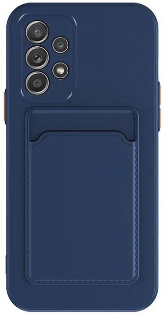 Weiche Silikon-Schutzhülle mit Kartenhalter und Geldbörse für Samsung Galaxy S24 S23 S22 S21 S20 Plus FE Note 20 Ultra A51 A71 A54 5G in Blau - Bild 1