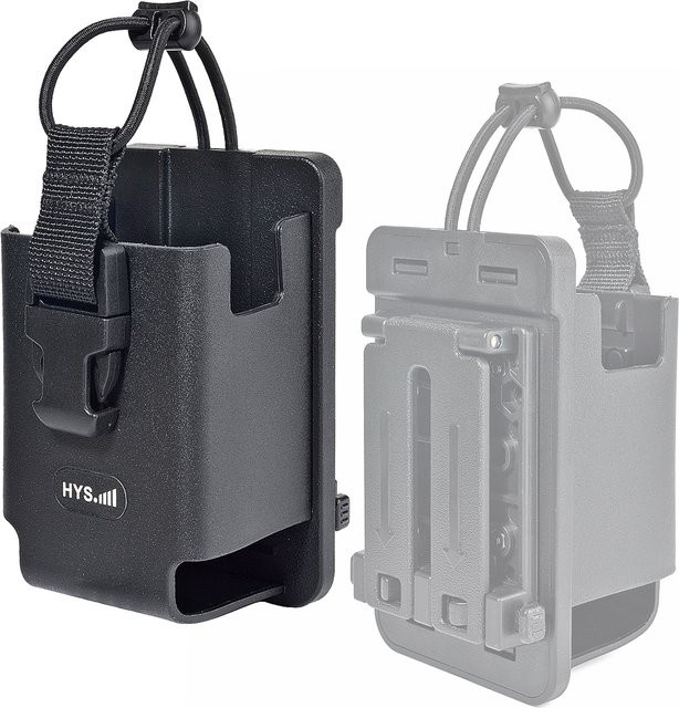 RUNUPTOP Funkgeräte-Tasche mit Molle-Gürtelclip in Schwarz für Polizei, Sicherheitsdienste und Outdoor - Bild 1