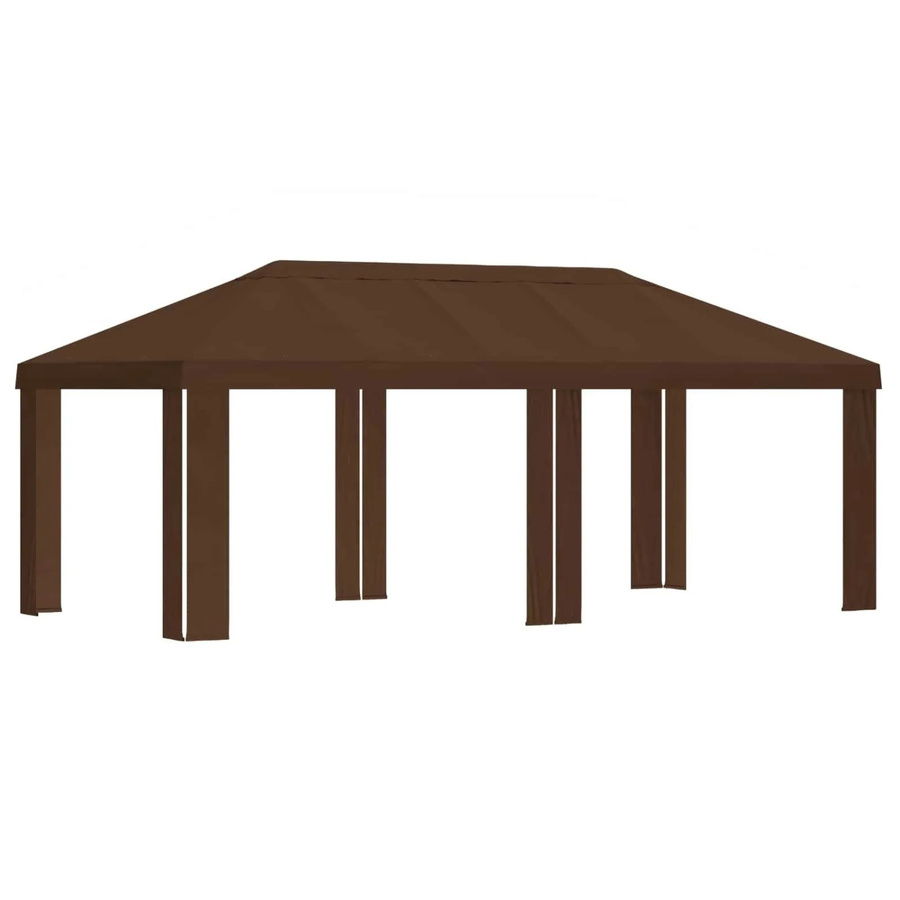 vidaXL Gazebo Abdeckung für Pavillon aus Polyester, Braun, B: 600 cm, T: 300 cm - Bild 2
