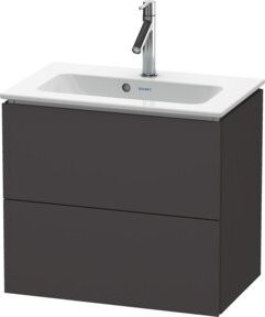 Duravit Waschtischunterschrank Compact L-Cube, Wandhängend, Grau Matt, B/T/H: 62 x 39,1 x 55 cm - Bild 1