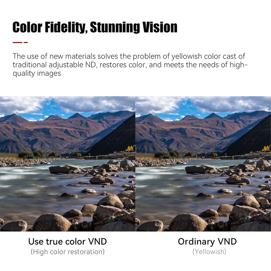 7Artisans True Color VND Variabler Neutraldichtefilter mit 2-5 / 6-9 Stufen, Schwarz - Bild 2