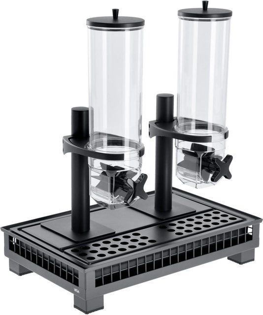 VEGA Müslispender Portland doppelt, GN 1/1, 2x 4l, anthrazit/transparent/schwarz, B/T/H: 55,4 x 35,2 x 53,0 cm - Bild 1