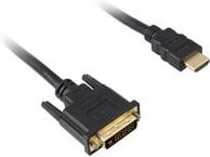 Sharkoon Adapterkabel HDMI auf DVI-D (24+1) in Schwarz - Bild 1