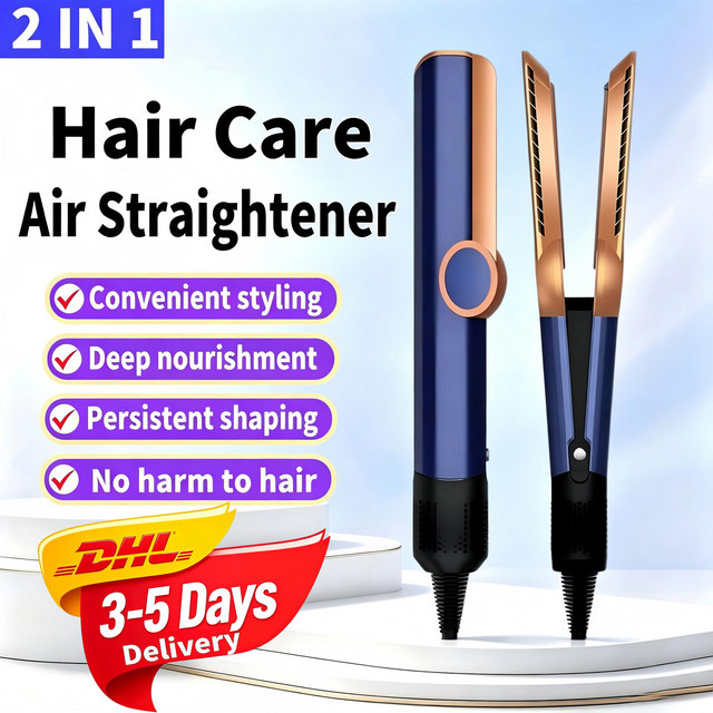 SenCiciMen 2-in-1 Haargladmaker & Haartrockner, Blau, Damen - Bild 1
