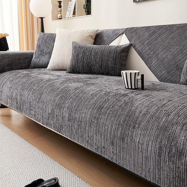 Chenier BC-Warm Home Sofabezüge, wasserdichte und urinbeständige Sofakissen, haustierfreundlich und rutschfest, B/H: 90 x 70 cm, Farben: Weiß und Grau - Bild 1