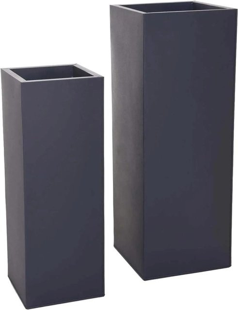 Vivanno Pflanzkübel Block Anthrazit B/T/H: 29 x 29 x 80 cm - Bild 1