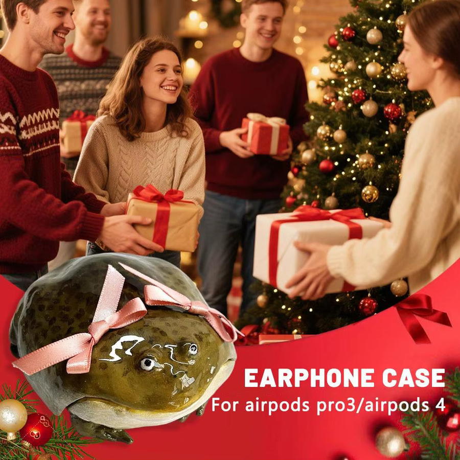 Handgemachte Clown Frog Schutzhülle für Apple AirPods Pro 3 in Grün - Bild 2