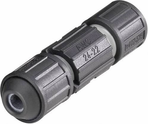 Phoenix Contact Leitungsverbinder Quickon Q0,34/4IDC1616KUKUBK Rundstecker Serie Q, 4-polig, Schwarz - Bild 1