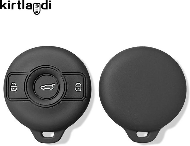 Silikon Fernbedienung Etui für Mercedes Benz SMART Fortwo 1 BRABUS 3 Tasten in Schwarz - Bild 1