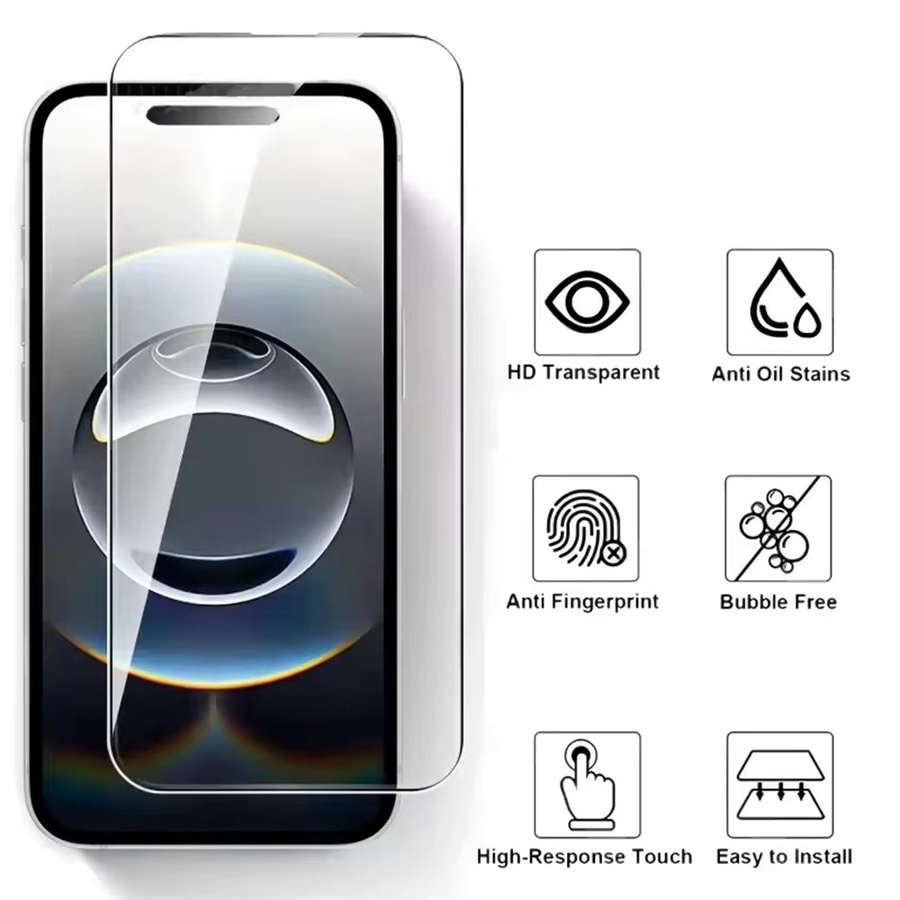 6-in-1 Schutzset aus gehärtetem Glas für Apple iPhone 11 bis 16 Pro Max und 15 Plus, transparent - Bild 2