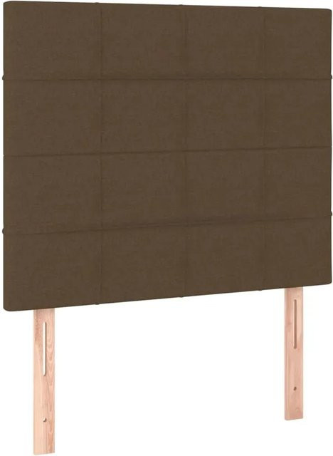 vidaXL LED Kopfteil in Dunkelbraun mit Stoffbezug, Breite: 80 cm, Tiefe: 5 cm, Höhe: 118-128 cm - Bild 1